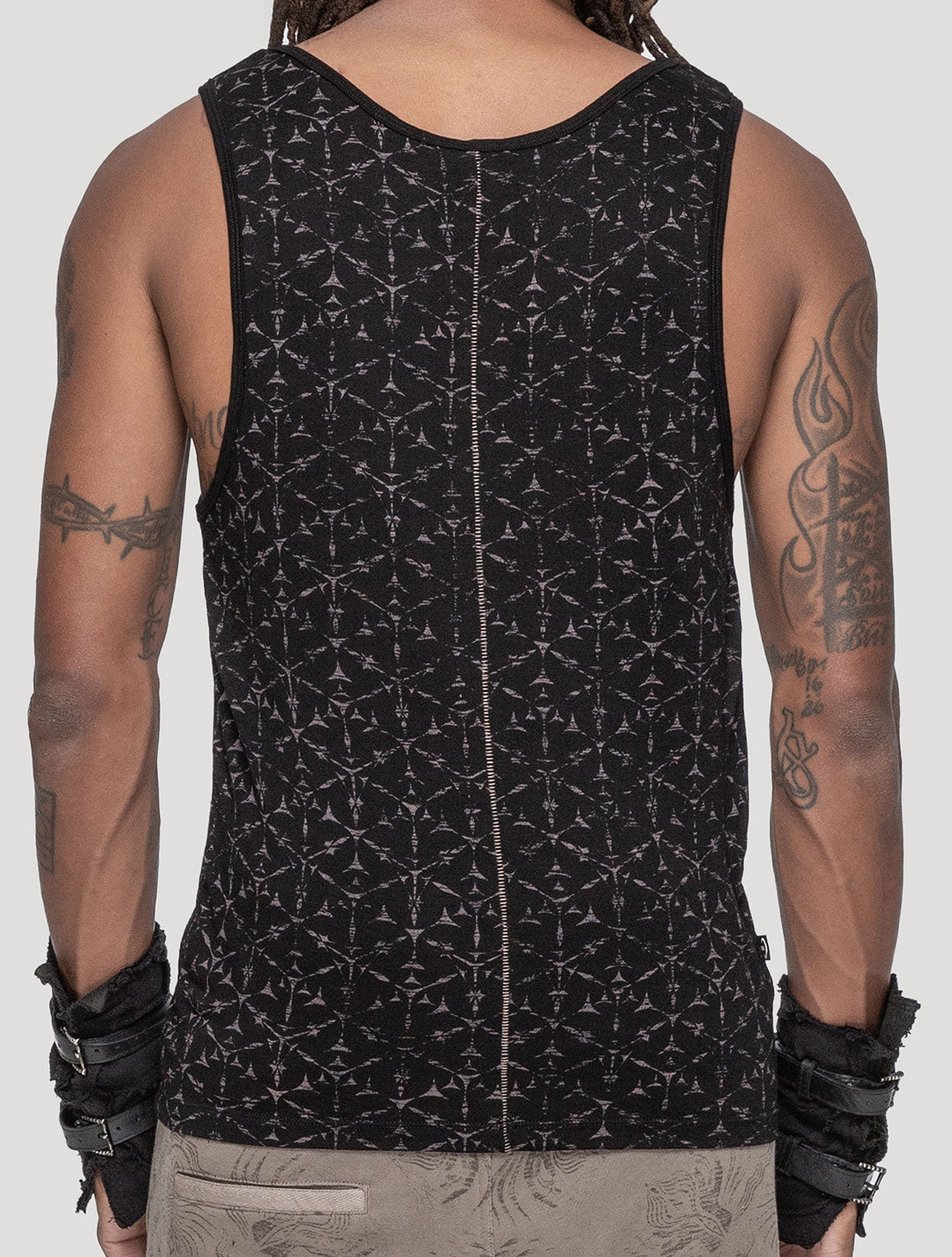 'Polygon' Singlet - Screen-Printed Tank Tee by Psylo Fashion