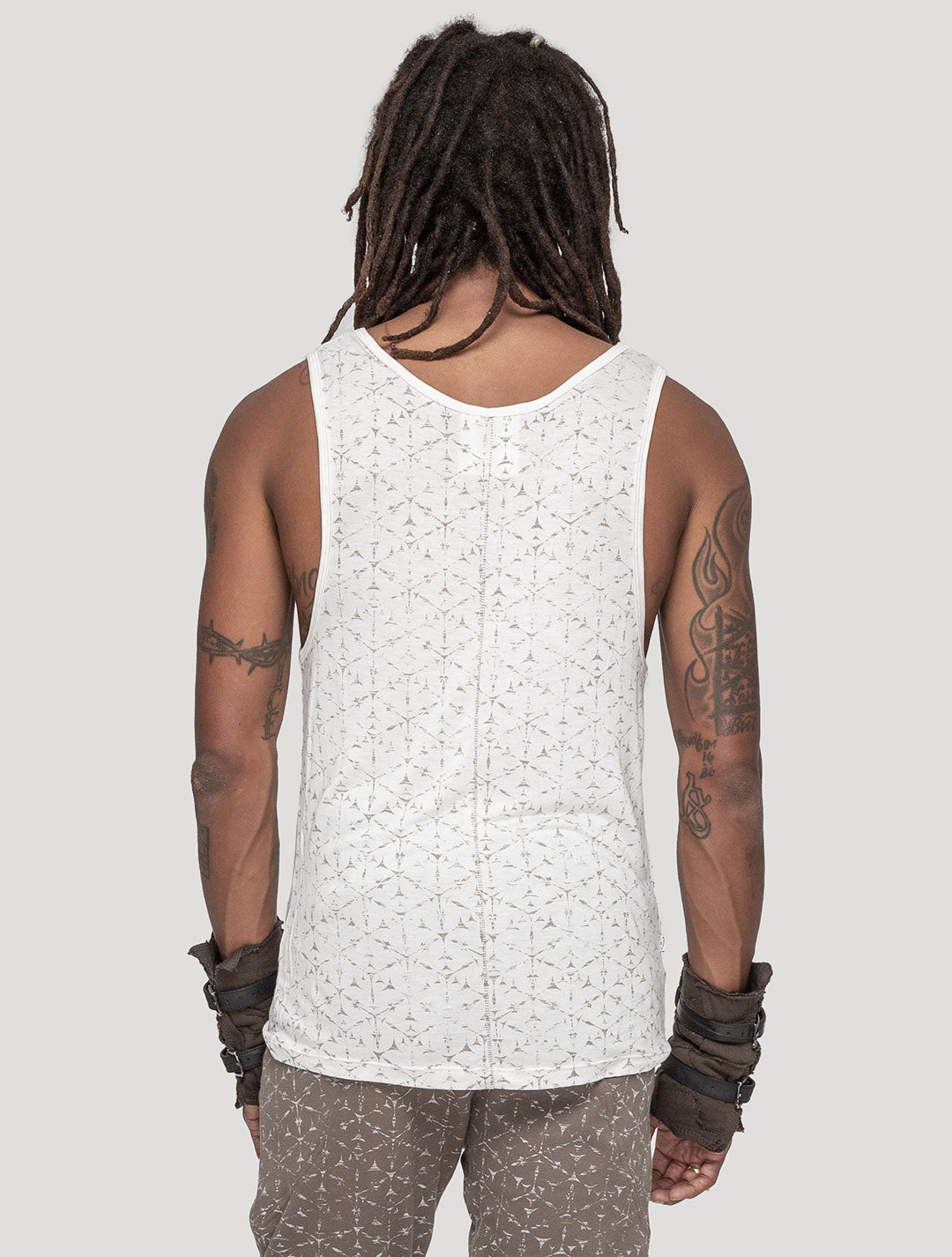 'Polygon' Singlet - Screen-Printed Tank Tee by Psylo Fashion