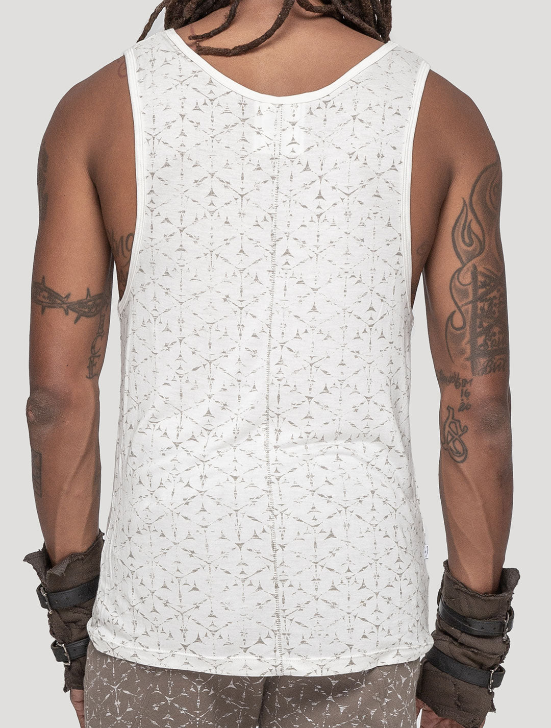 'Polygon' Singlet - Screen-Printed Tank Tee by Psylo Fashion