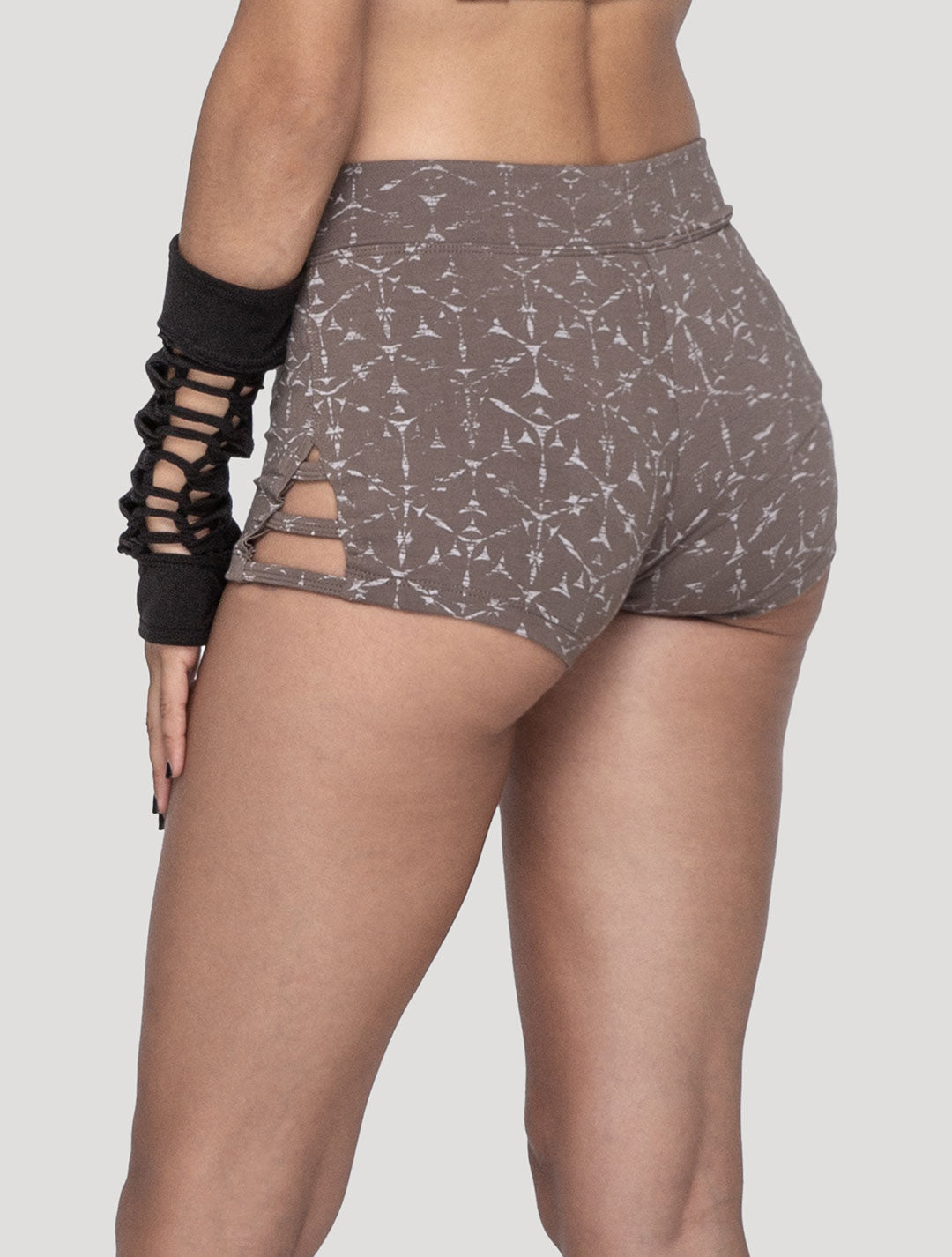 Polygon Shorts | Bamboo - Organic Cotton Lycra Hot Pants by Psylo Fashion