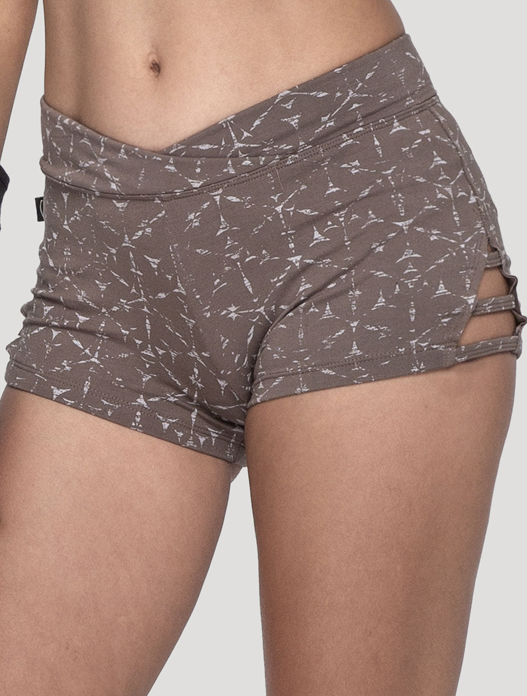 Polygon Shorts | Bamboo - Organic Cotton Lycra Hot Pants by Psylo Fashion