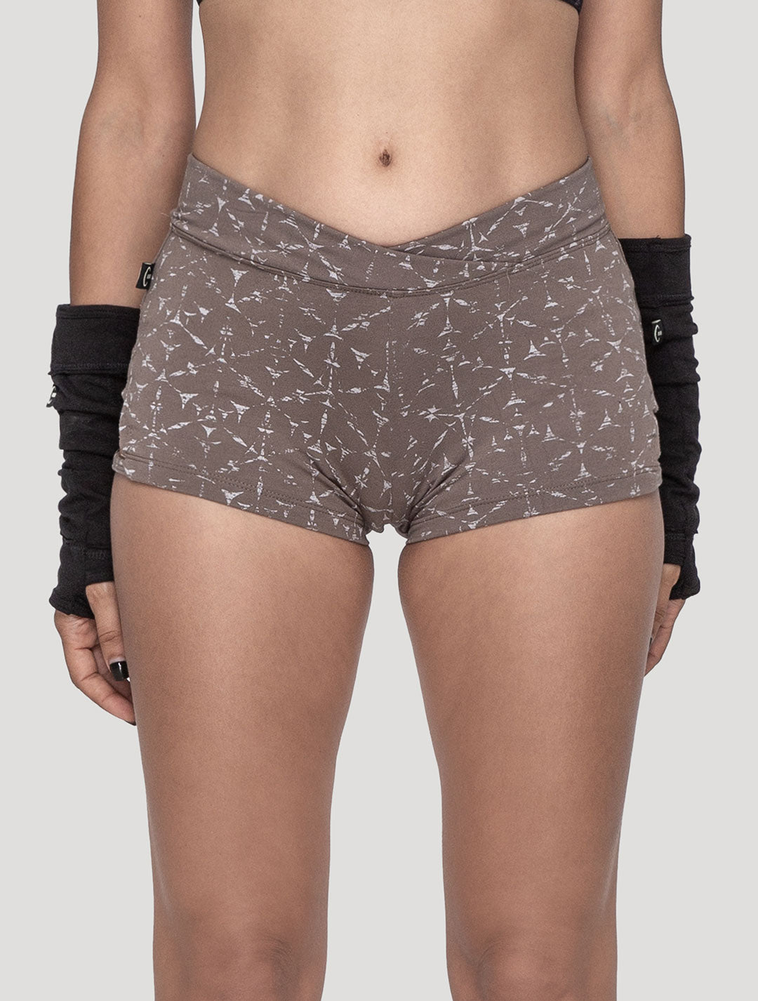 Polygon Shorts | Bamboo - Organic Cotton Lycra Hot Pants by Psylo Fashion