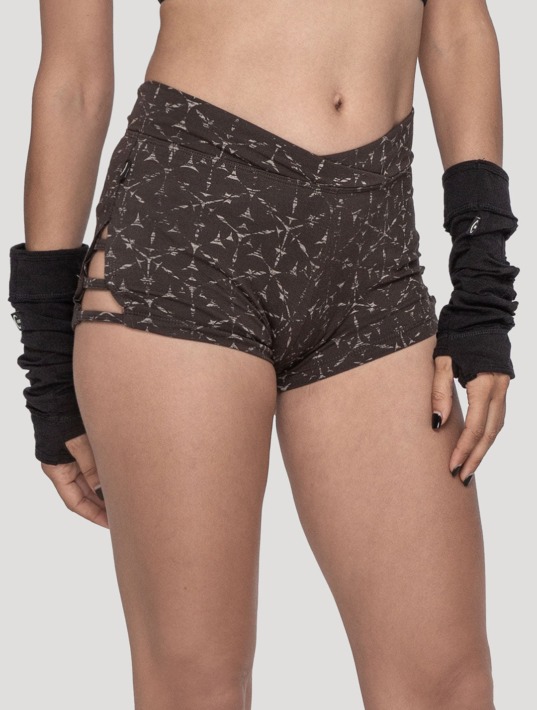 Polygon Shorts | Bamboo - Organic Cotton Lycra Hot Pants by Psylo Fashion