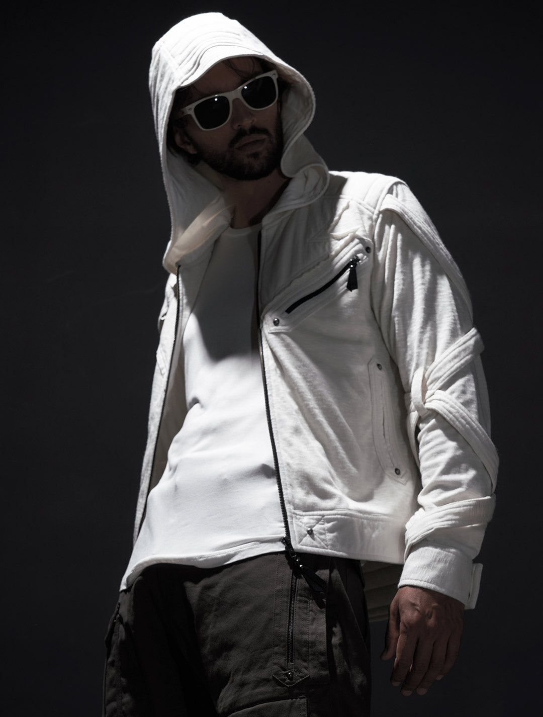 Otto-Man Light Hooded Biker Jacket - Psylo Fashion