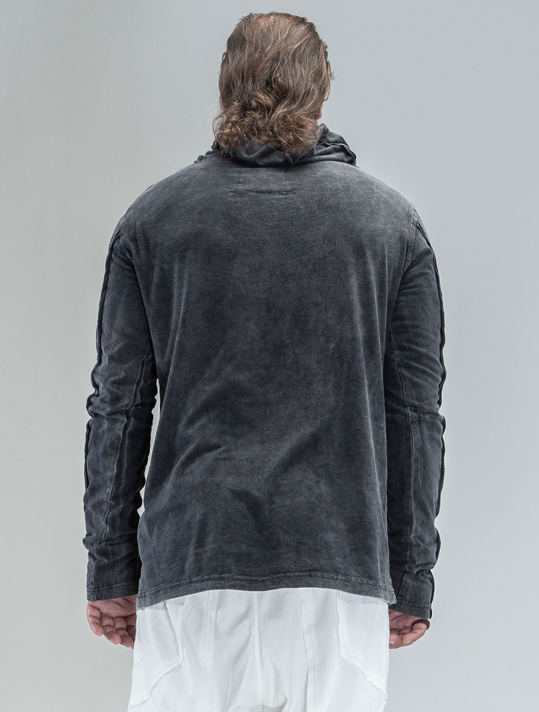 Raw Kafiya Hooded Long Sleeves Tee - Psylo Fashion
