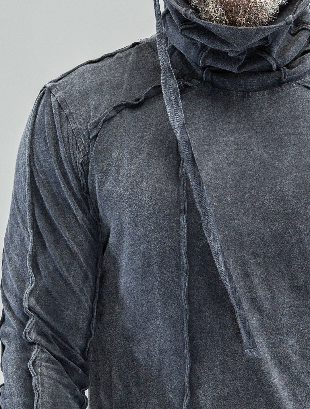 Raw Kafiya Hooded Long Sleeves Tee - Psylo Fashion