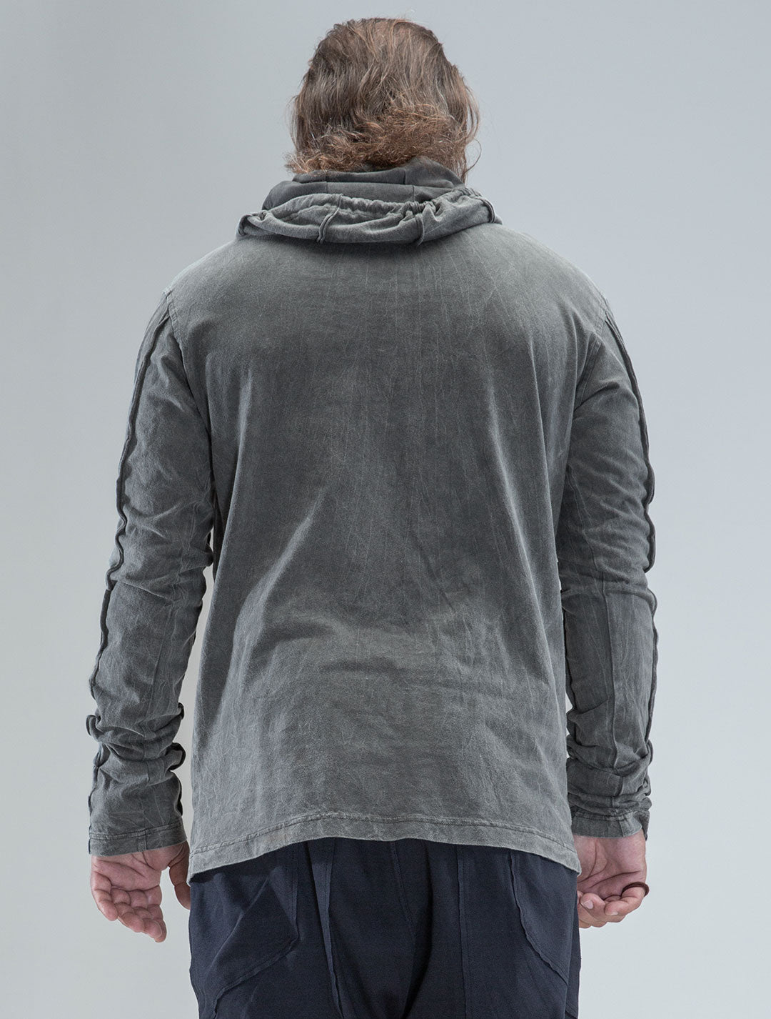 Raw Kafiya Hooded Long Sleeves Tee - Psylo Fashion