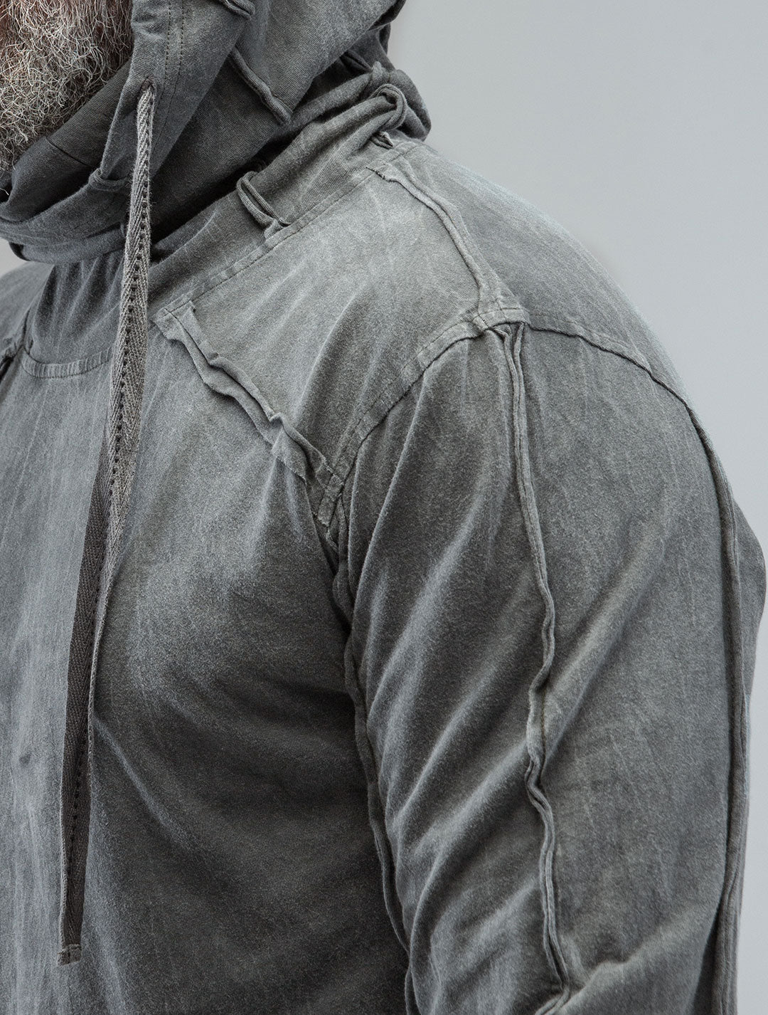 Raw Kafiya Hooded Long Sleeves Tee - Psylo Fashion