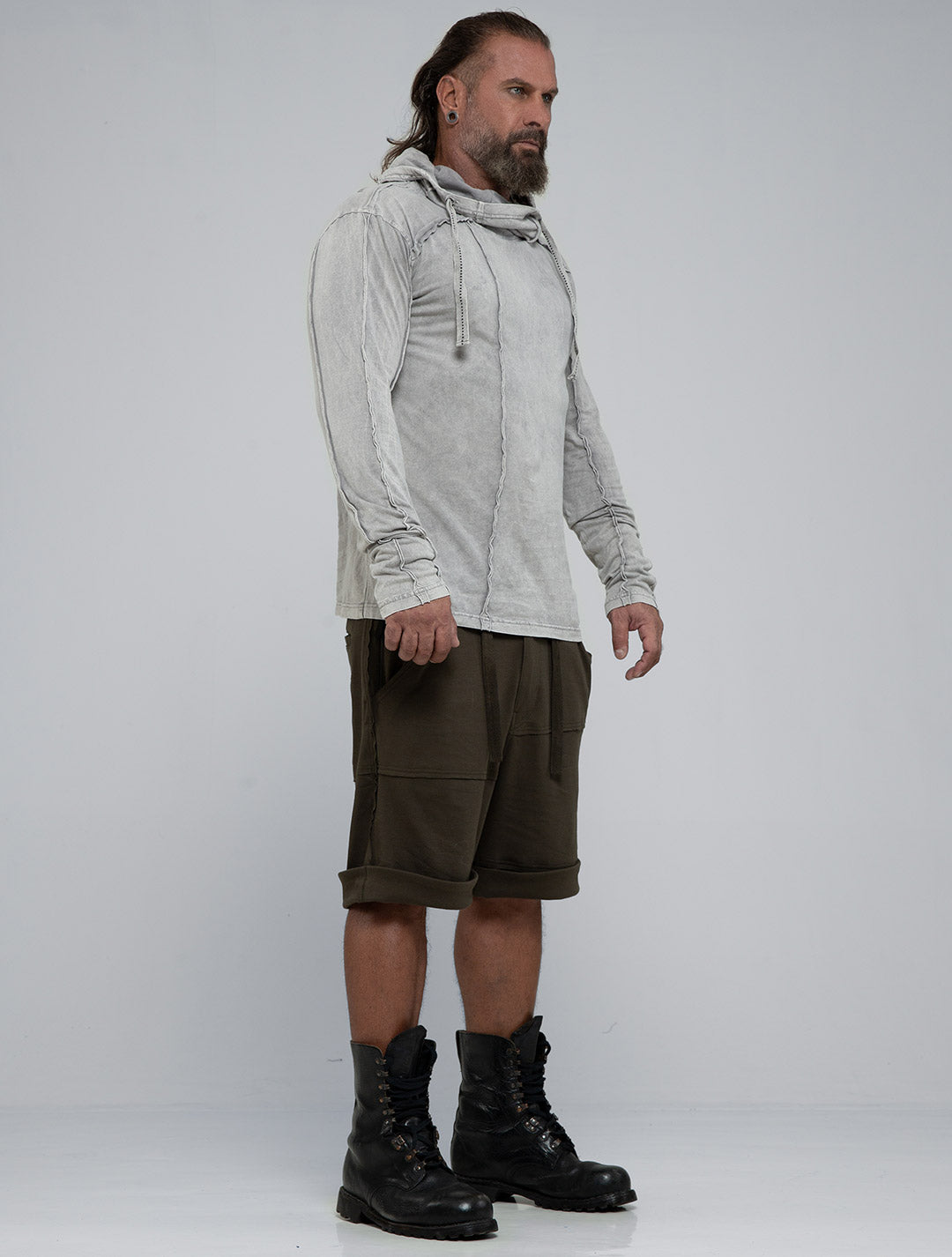 Raw Kafiya Hooded Long Sleeves Tee