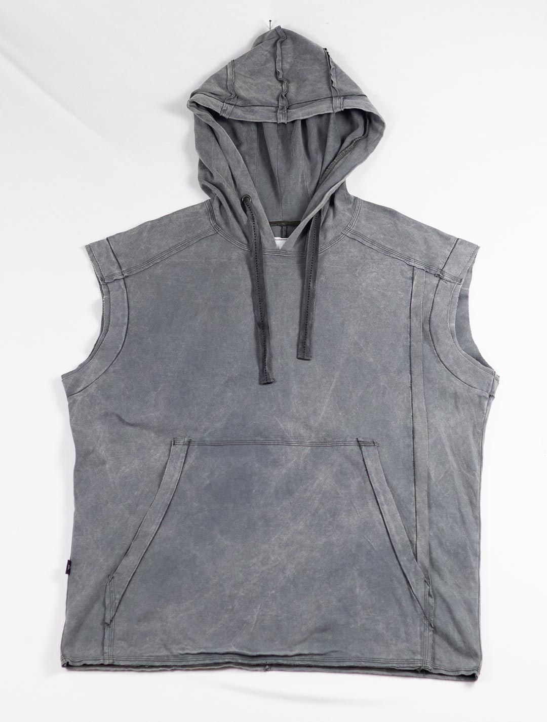 100% Cotton 'Rhino' Sleeveless Baggy Hoodie Sweatshirt – Psylo Fashion
