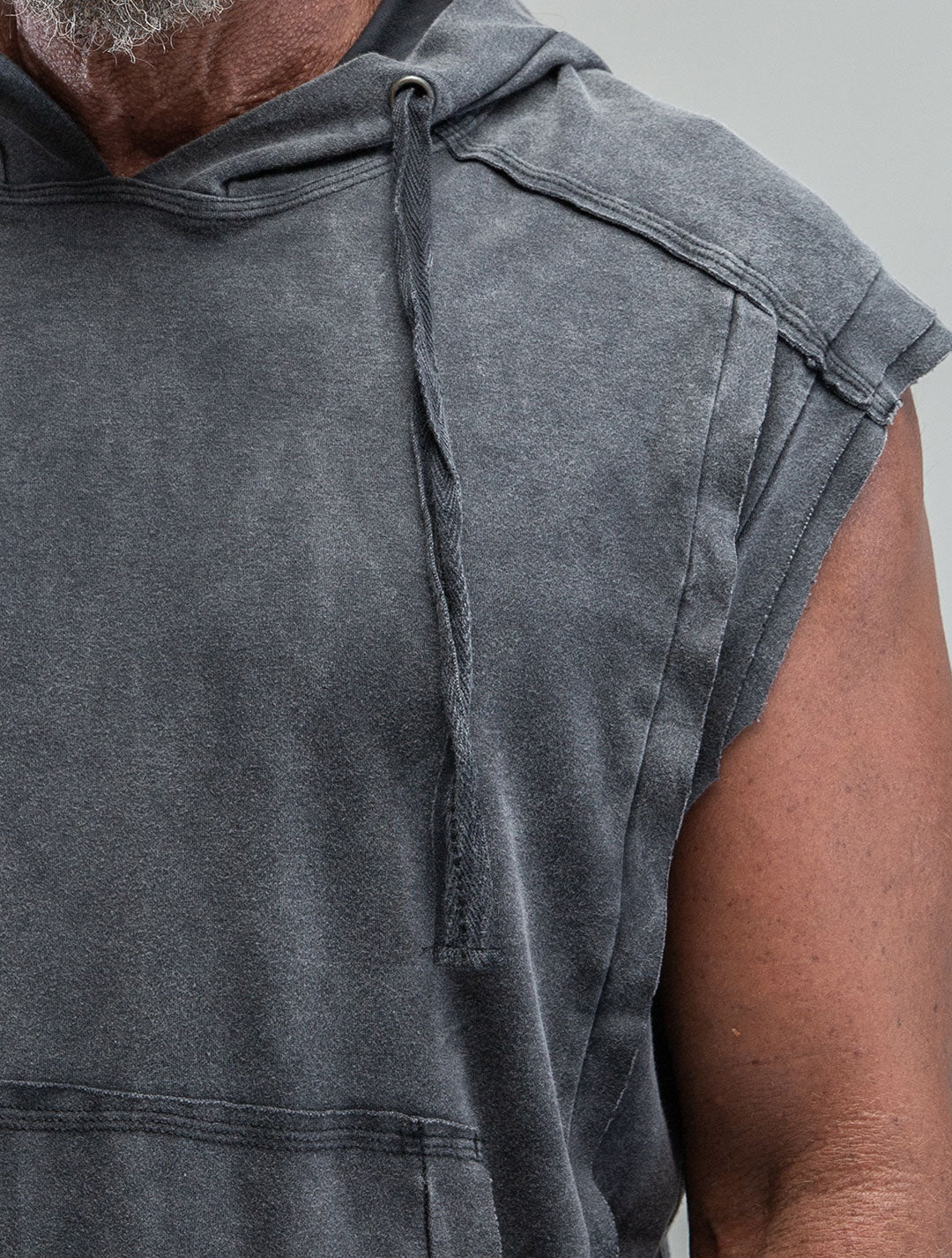 100% Cotton 'Rhino' Sleeveless Baggy Hoodie Sweatshirt – Psylo Fashion