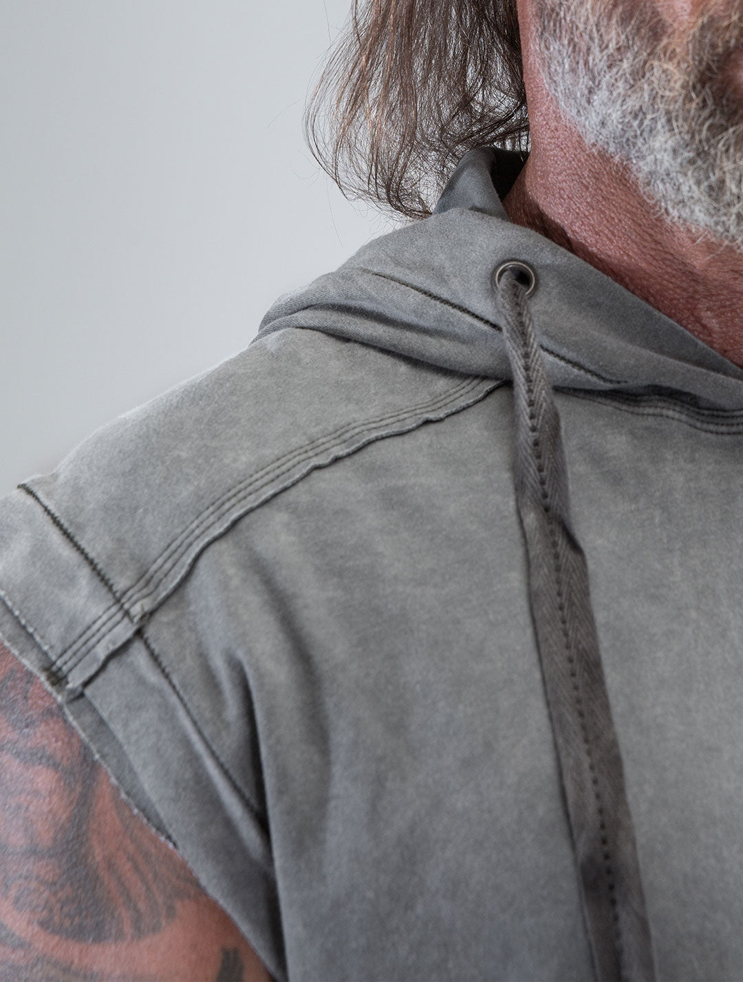 100% Cotton 'Rhino' Sleeveless Baggy Hoodie Sweatshirt – Psylo Fashion