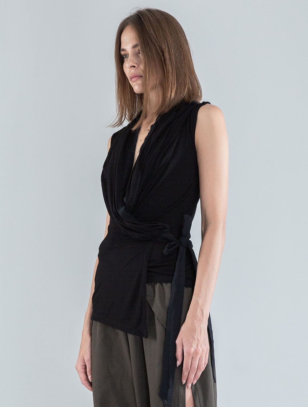 'Sorcerer' 100% Bamboo Hooded Wrap Top - Psylo Fashion