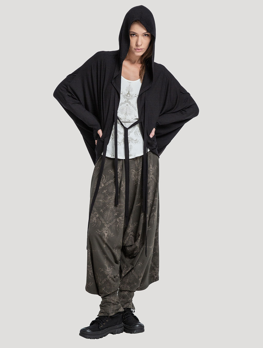 'Shaman' Unisex Hooded Kimono - Psylo Fashion