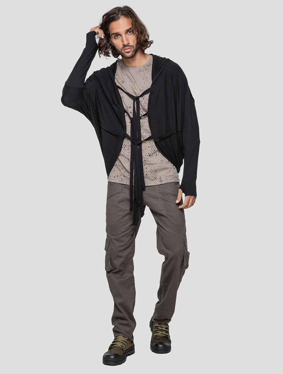 'Shaman' Unisex Hooded Kimono - Psylo Fashion