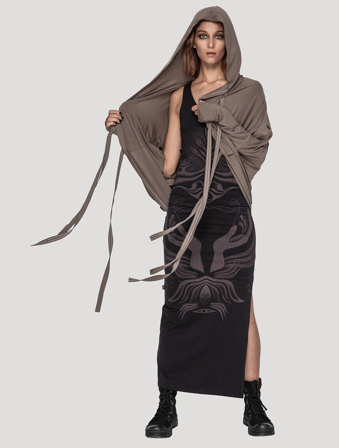 'Shaman' Unisex Hooded Kimono - Psylo Fashion