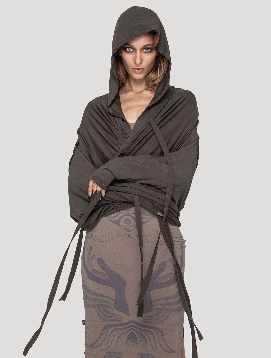 'Shaman' Unisex Hooded Kimono - Psylo Fashion