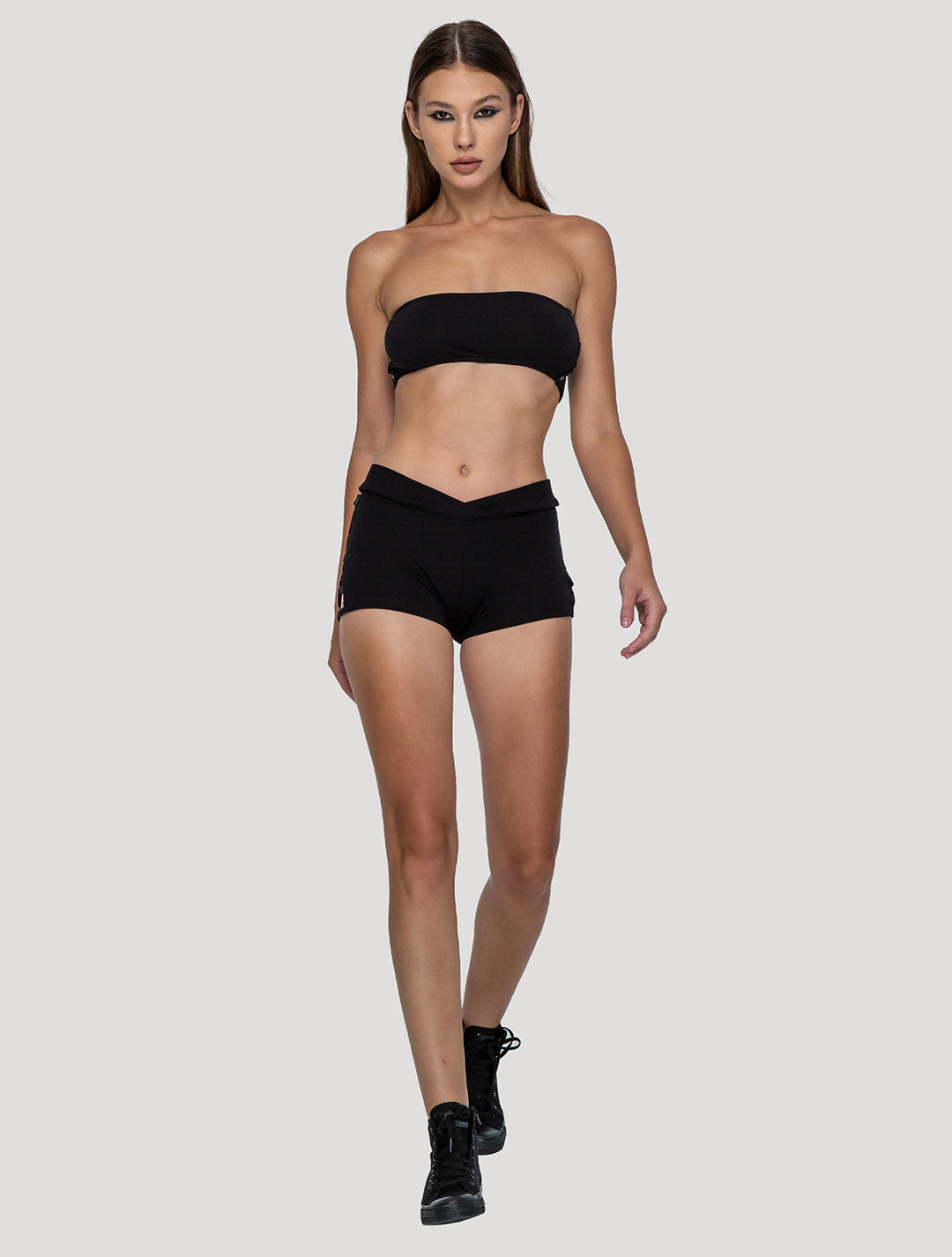 Black Soji Mini Shorts - Psylo Fashion