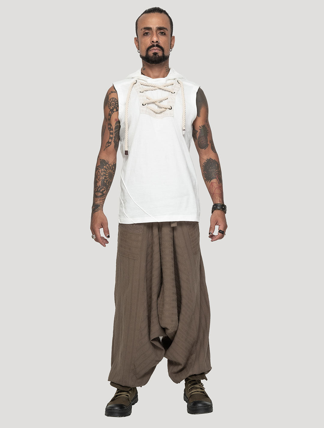 Natural 'Spirit' Sleeveless Hoodie Tee - Psylo Fashion