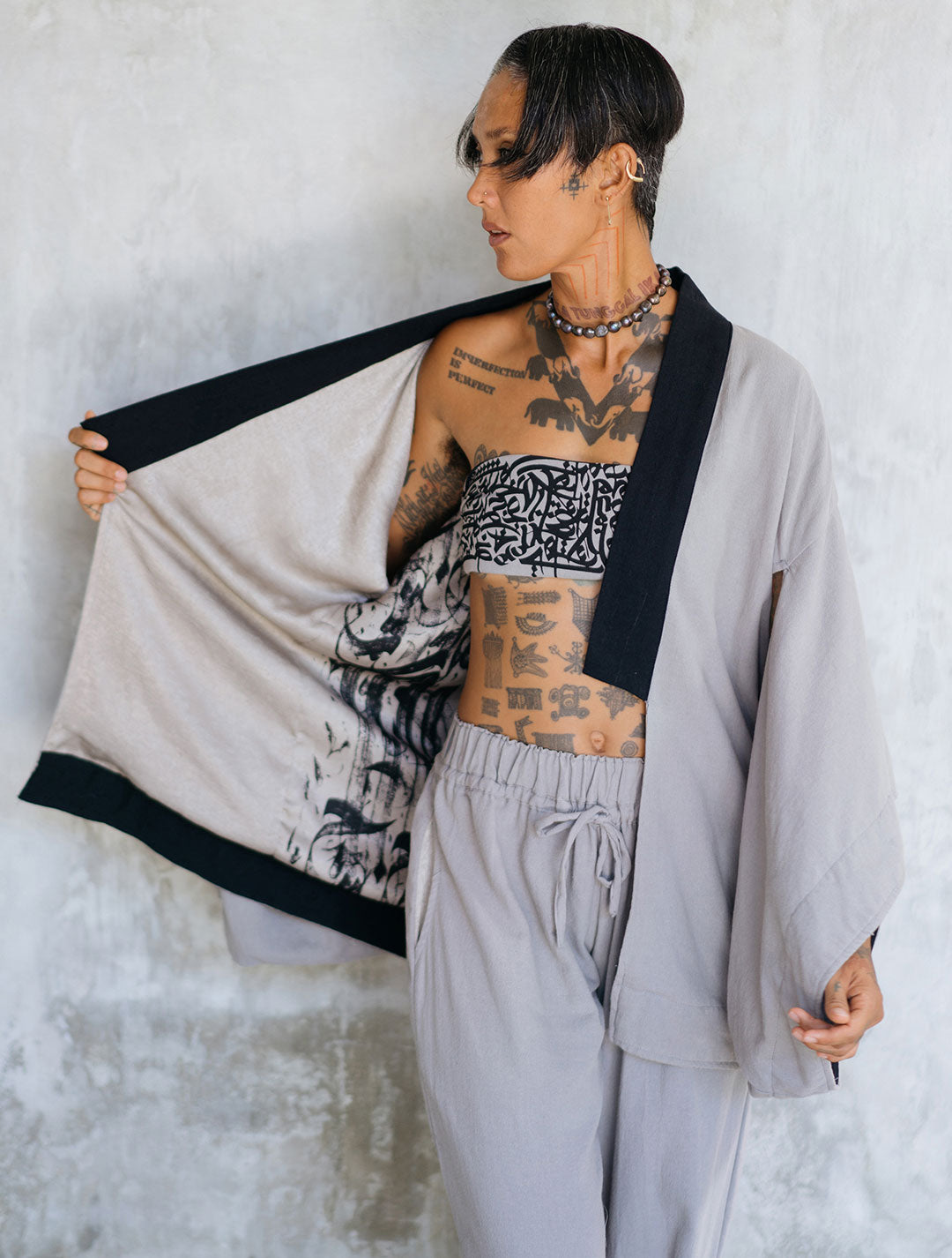 'Swordsmen' Tribal Kimono by Shokraneh