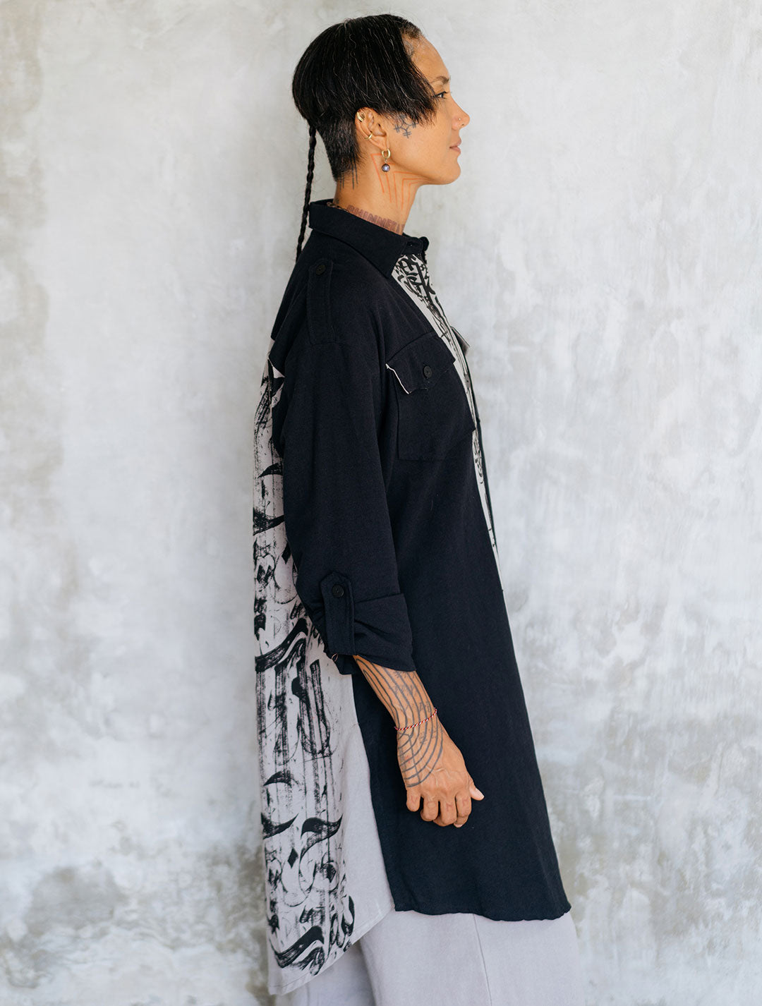 Linen-Cotton 'Tribal' Shirt by Shokraneh