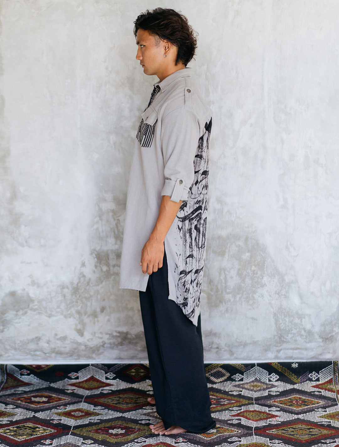 Linen-Cotton 'Tribal' Shirt by Shokraneh