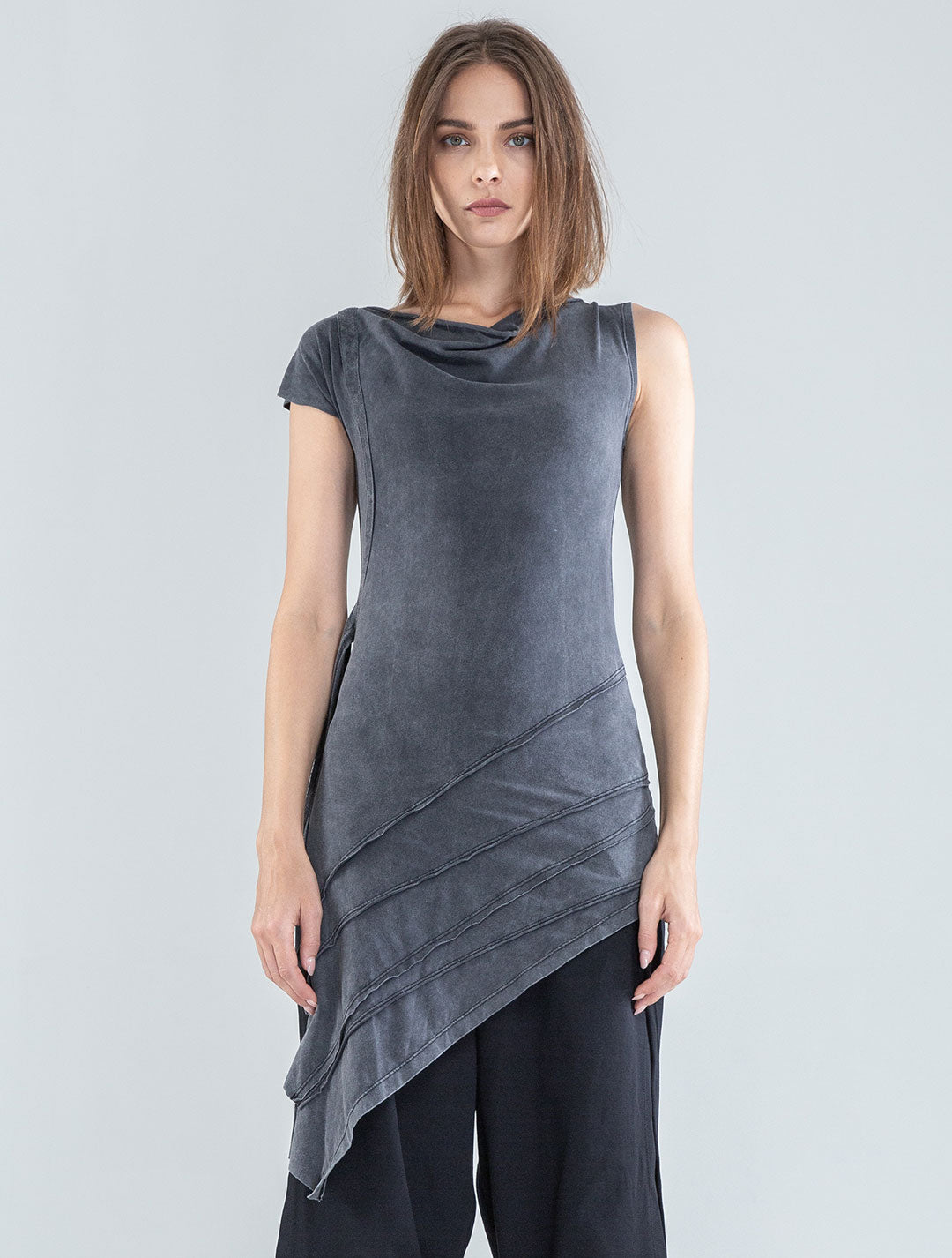 Willow Asymmetric Tunic - Psylo Fashion