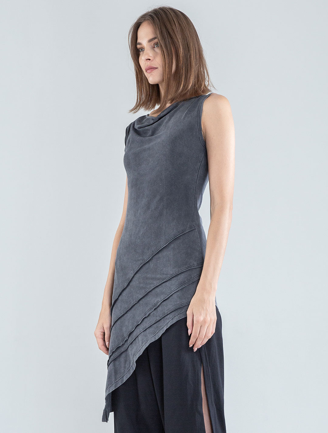 Willow Asymmetric Tunic - Psylo Fashion