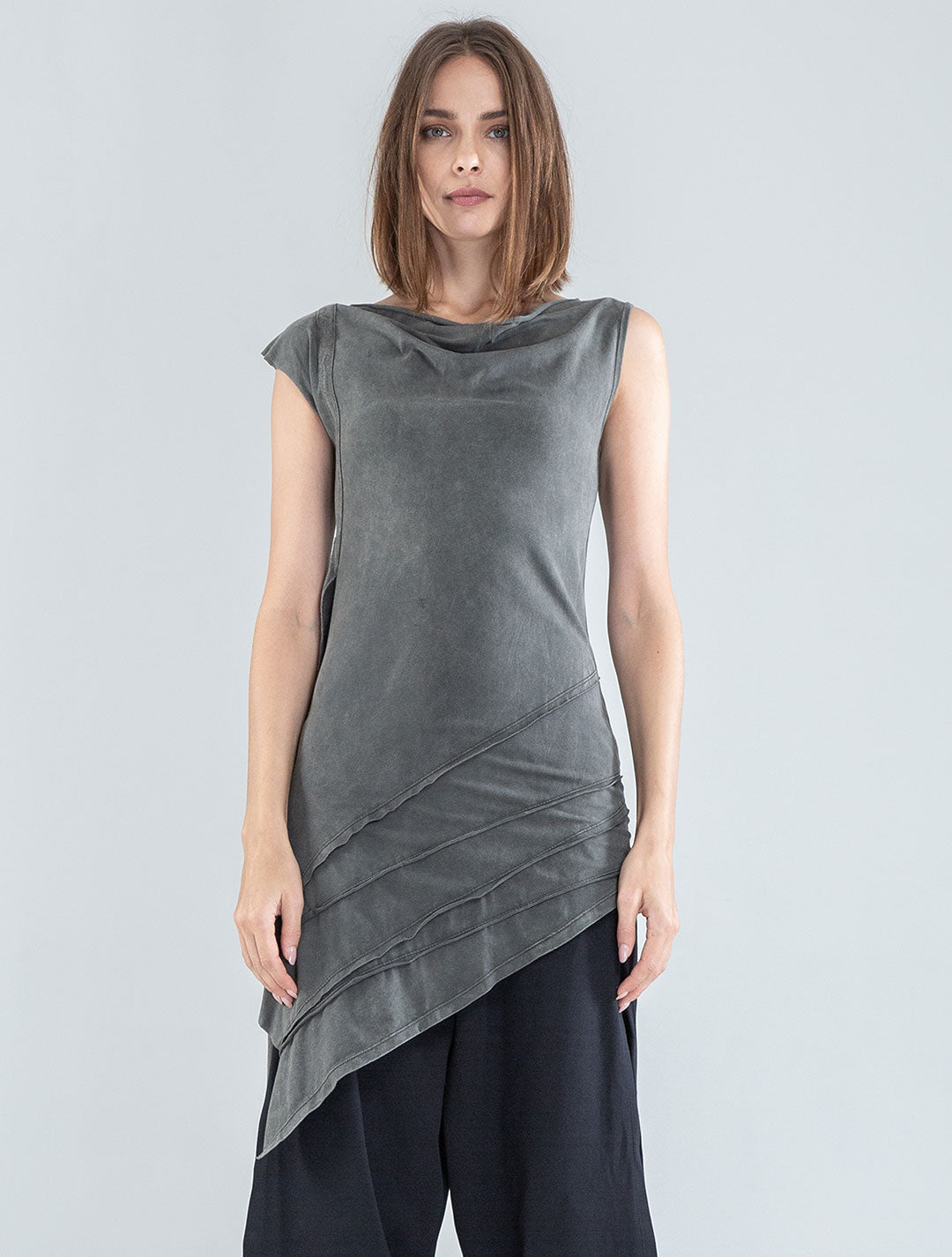 Willow Asymmetric Tunic - Psylo Fashion