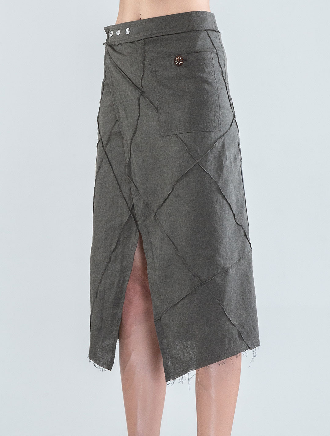 Aoki Midi Wrap Skirt - Psylo Fashion
