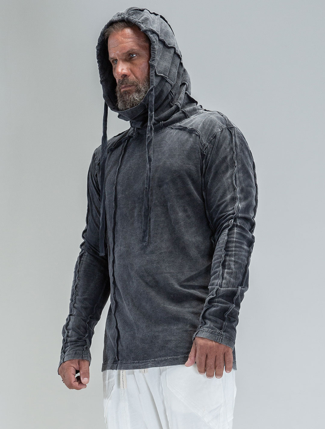 Raw Kafiya Hooded Long Sleeves Tee