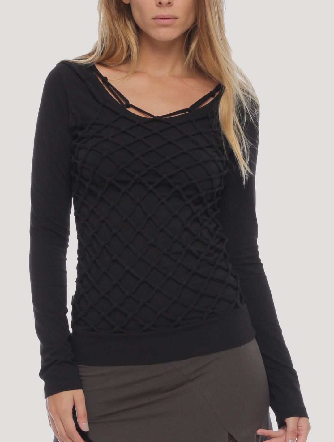 Basket Rmx Long Sleeves Top - Psylo Fashion