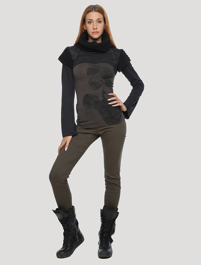 Armadillo Vmix Crop Sweater - Psylo Fashion