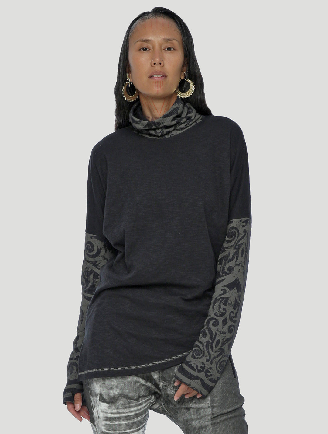 Psylo Fashion tribal streetwear Apera Turtleneck Sweater - Psylo Fashion