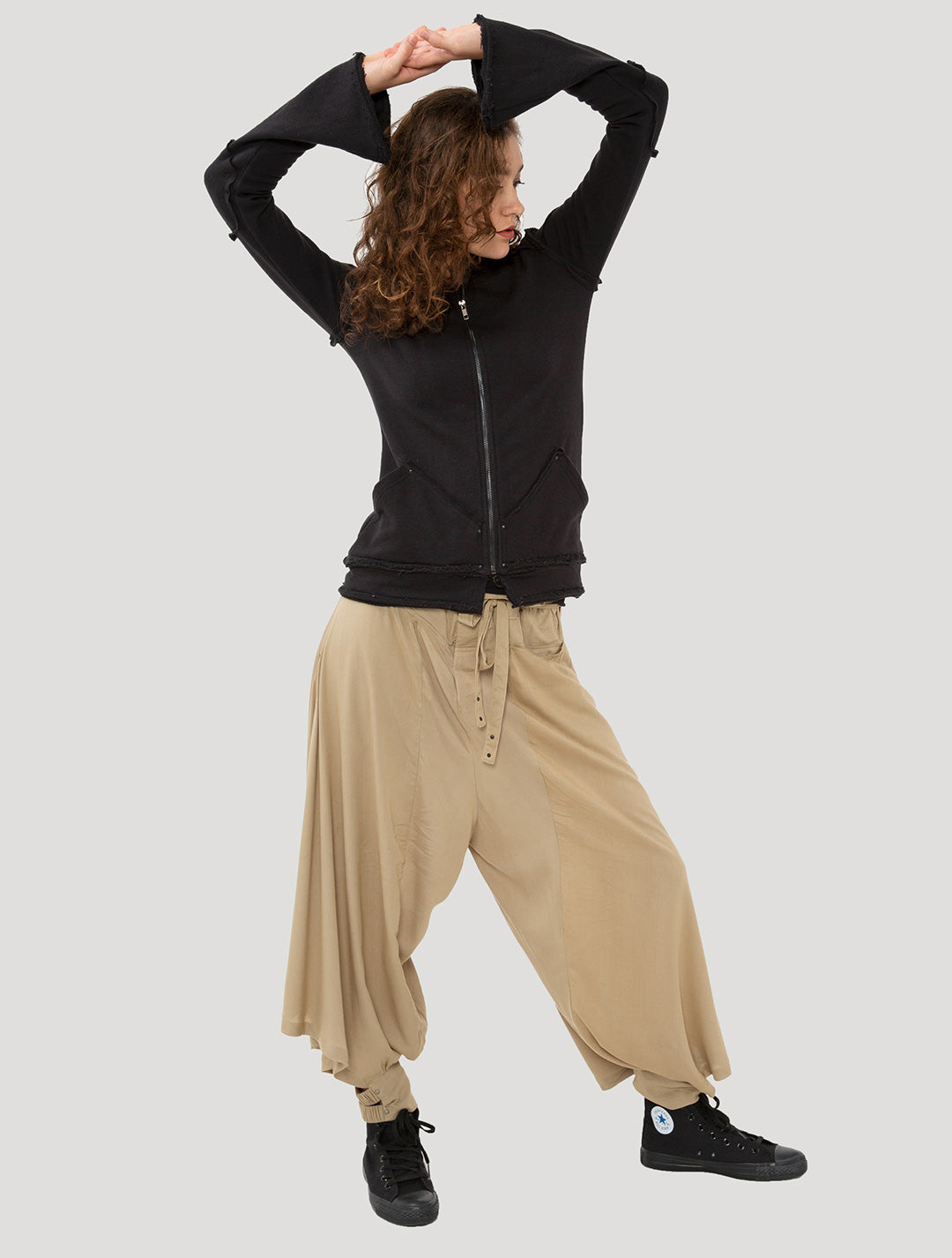 Black 'Armour' 100% Cotton Hoodie Jacket - Psylo Fashion