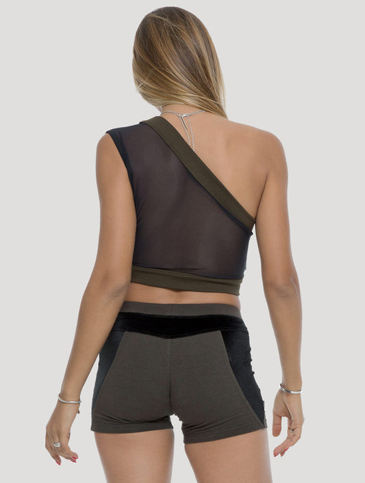 Bindi Asymmetric Crop Top - Psylo Fashion