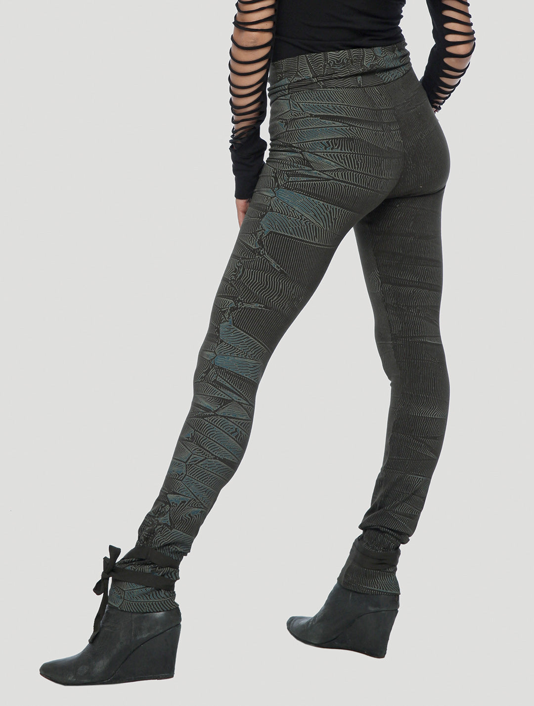 Crystal High Foldover Long Leggings - Psylo Fashion