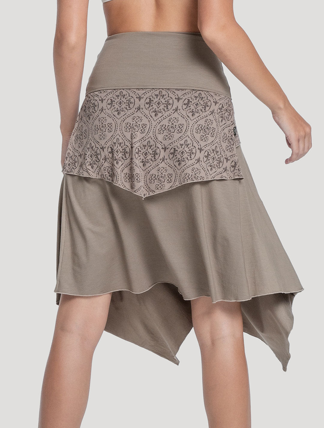 'Drag' Organic Cotton Asymmetric Midi Skirt by Psylo Fashion