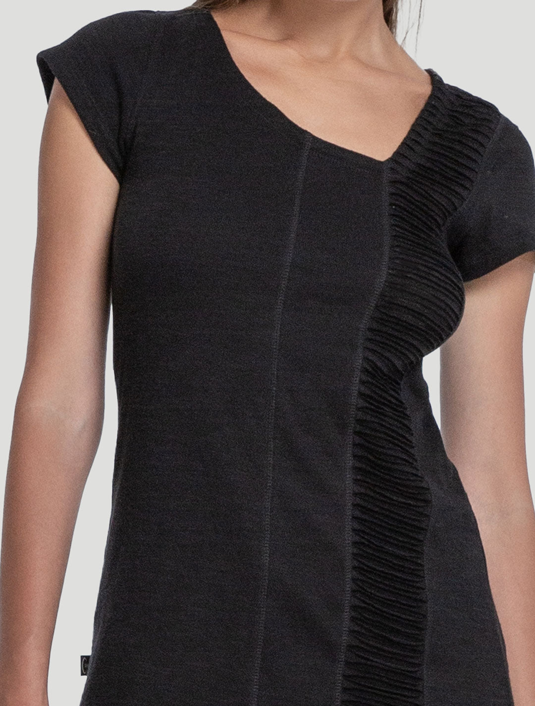 black Freque Short Sleeves Tunic - Psylo Fashion