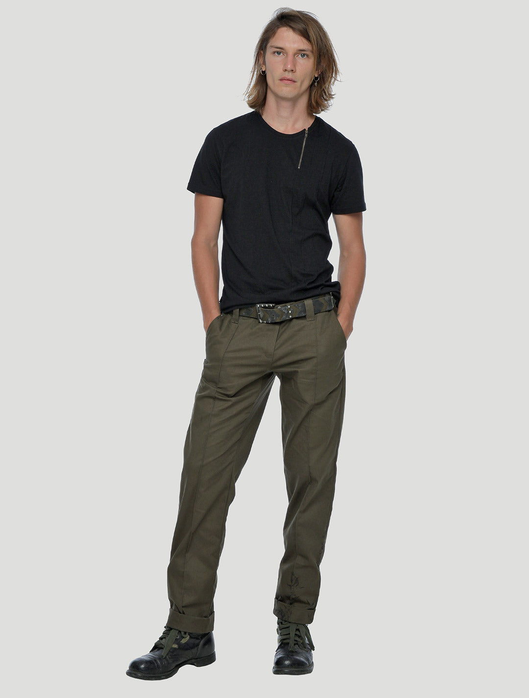 G Olive Green Pants by Psylo Fashion