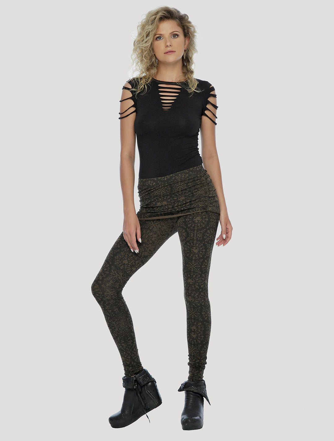 Isis The Goddess Skirted Long Leggings - Psylo Fashion