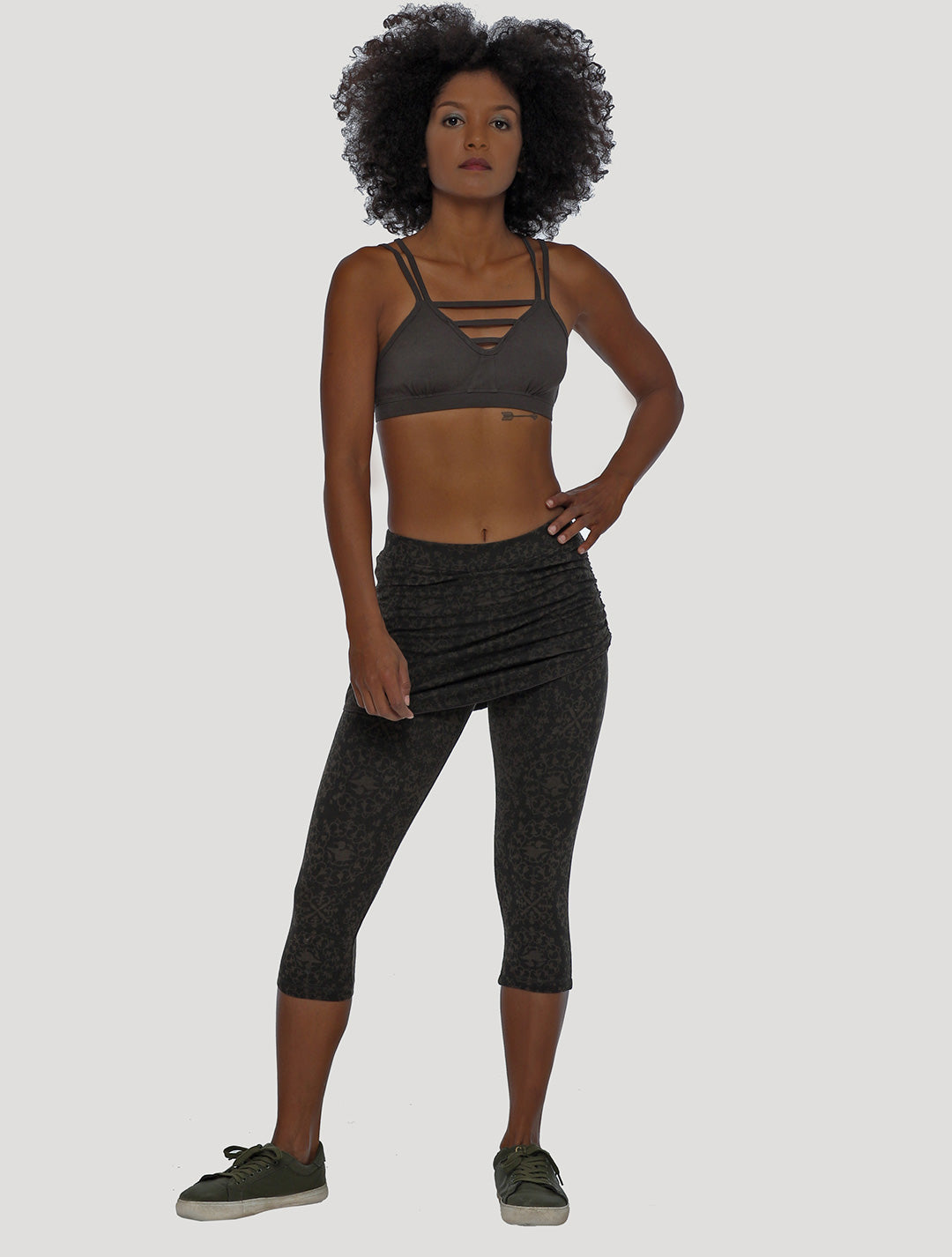 Isis The Goddess Skirted 3/4 Leggings - Psylo Fashion