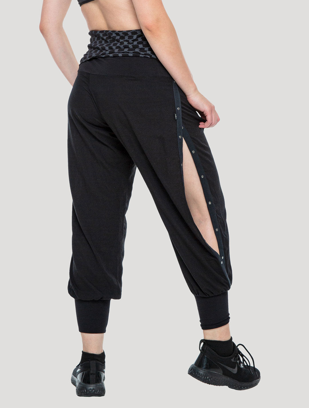 Black Kafiya Harem Pants - Psylo Fashion