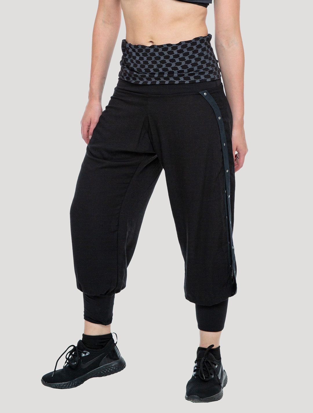 Black Kafiya Harem Pants - Psylo Fashion