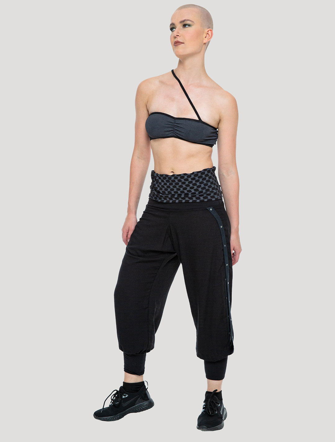 Black Kafiya Harem Pants - Psylo Fashion