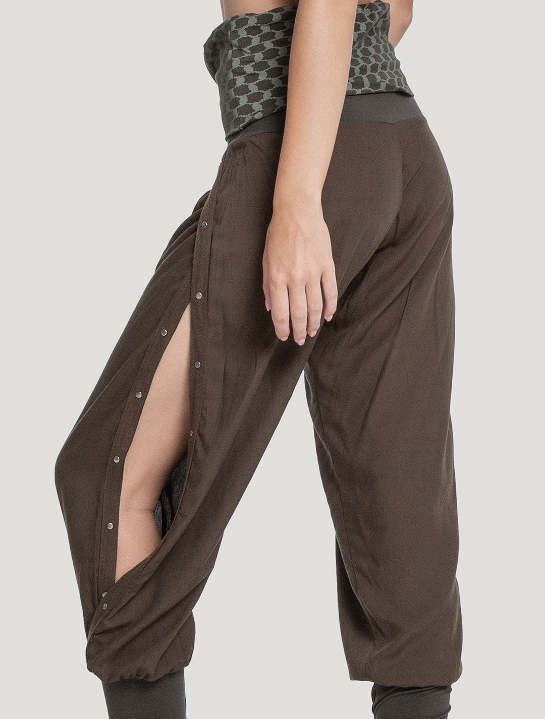 Green Olive Kafiya Harem Pants - Psylo Fashion