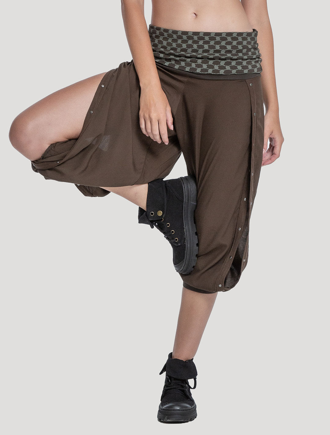 Green Olive Kafiya Harem Pants - Psylo Fashion