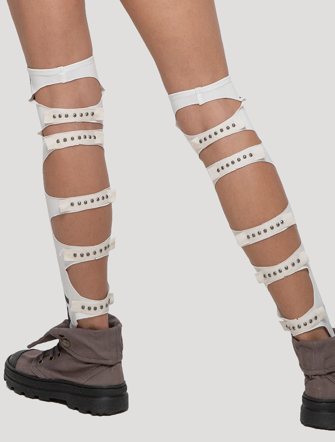 Off White 'Karma' Organic Cotton Lycra Leg Warmers - Psylo Fashion