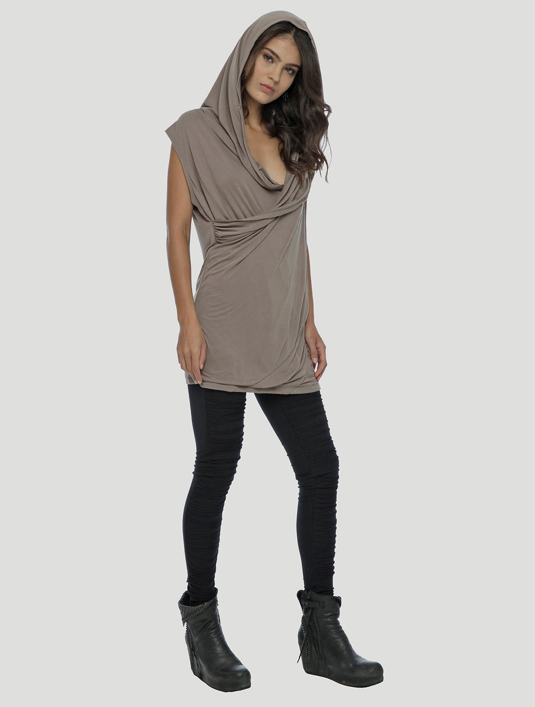 Kuan Unisex Hooded Wrap Top - Psylo Fashion