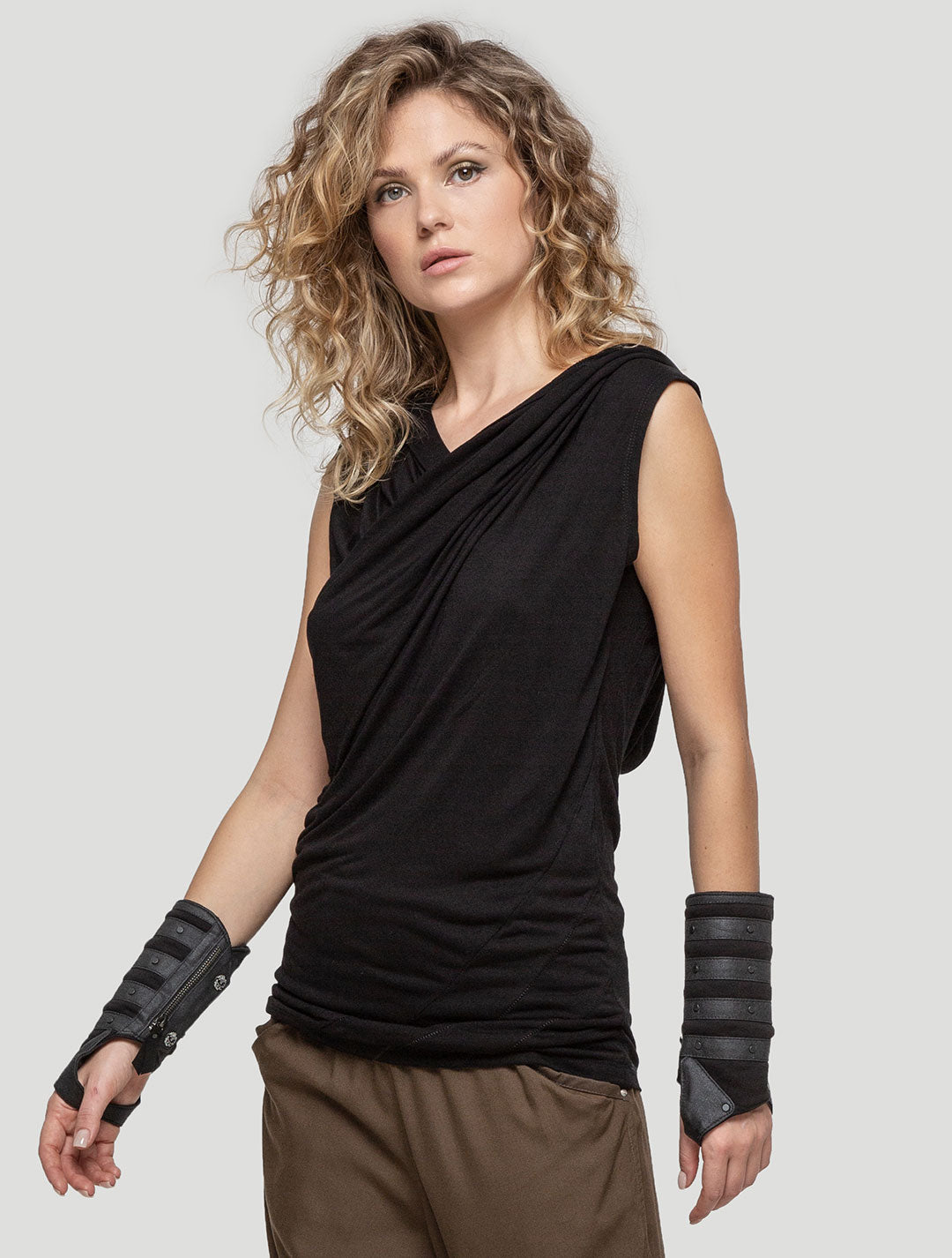 Kuan Unisex Hooded Wrap Top - Psylo Fashion